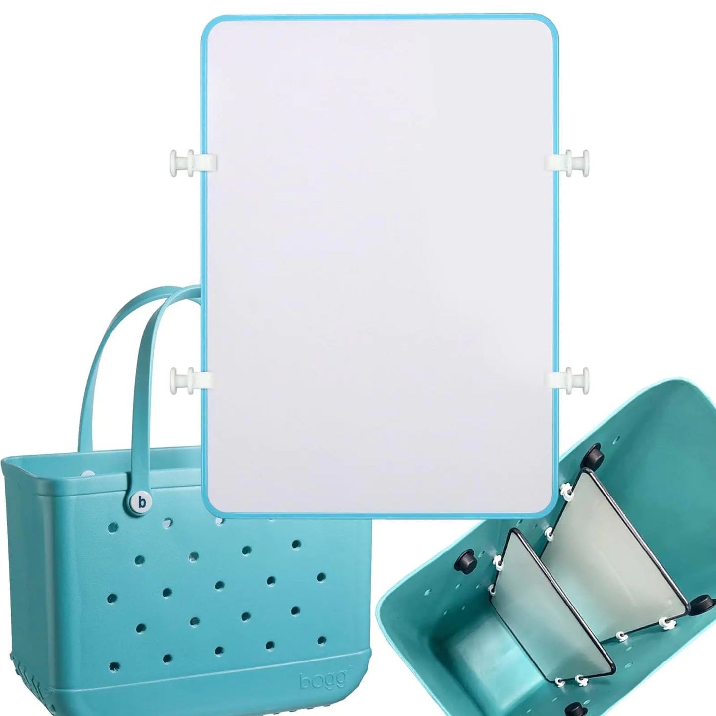 Raymall Divider Tray for Bogg Bag 1Pack Divider Tray Compatible with Original Bogg Bag/Large Simply Southern Tote Bag X Large Bogg Bag Accessories Inserts Bogg Bag Divider Tray (Blue+White)