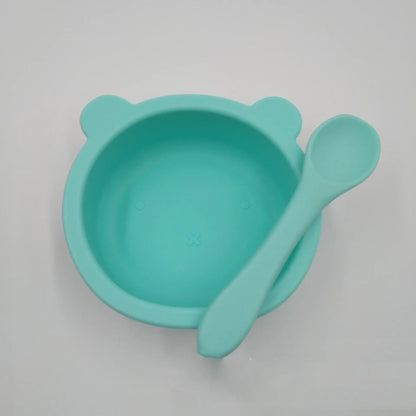 Suction Cup Anti-Fall Bear Silicone Baby Bowl for Kids