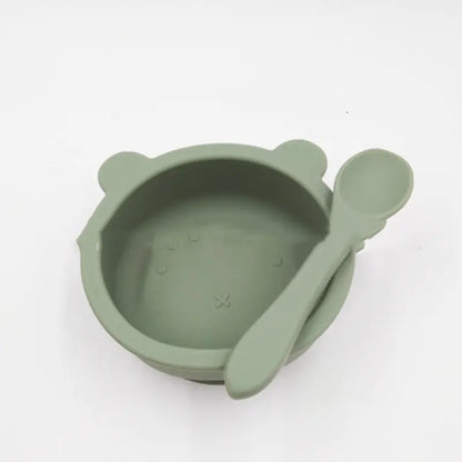 Suction Cup Anti-Fall Bear Silicone Baby Bowl for Kids