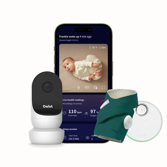 Owlet® Dream Duo 2 Smart Baby Monitor: FDA-Cleared Dream Sock® Plus Owlet Cam 2- Tracks & Notifies for Pulse Rate & Oxygen While Viewing Baby in 1080p HD WiFi Video - Deep Sea Green