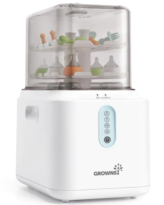 Grownsy 3-Layer Large Bottle Sterilizer and Dryer Fast Sterilization and Drying Universal Bottle Sterilizer for Baby Bottles Breast Pump Parts & Baby Essentials