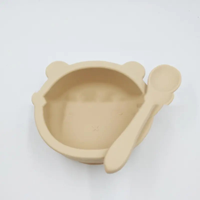 Suction Cup Anti-Fall Bear Silicone Baby Bowl for Kids