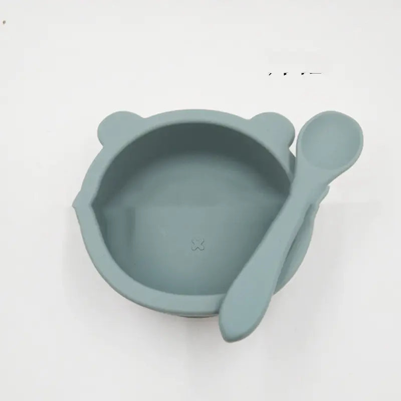 Suction Cup Anti-Fall Bear Silicone Baby Bowl for Kids