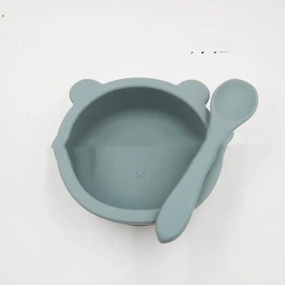 Suction Cup Anti-Fall Bear Silicone Baby Bowl for Kids