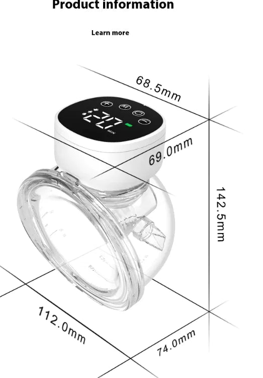 Milk Mate Smart Breast Pump - Wearable Electric Smart Invisible Anti-Backflow Breast Milk Collector