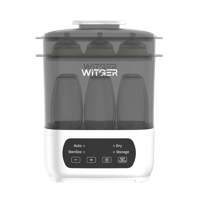 WITGER Baby Bottle Sterilizer and Dryer Electric Steam Sterilizer for Baby Bottles Pacifiers and More with Digital Controls.