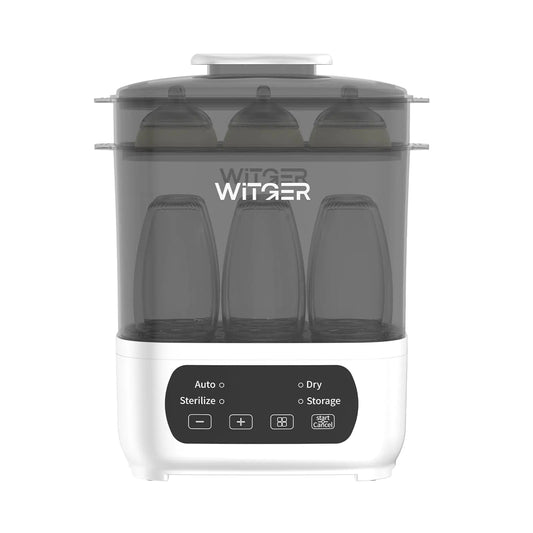 WITGER Baby Bottle Sterilizer and Dryer Electric Steam Sterilizer for Baby Bottles Pacifiers and More with Digital Controls.