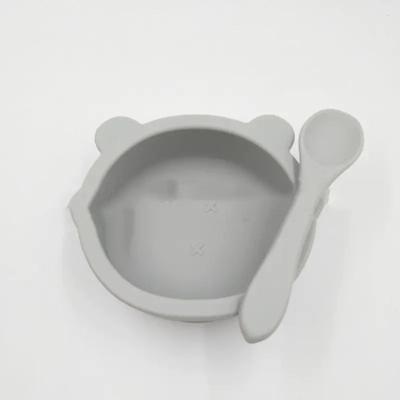 Suction Cup Anti-Fall Bear Silicone Baby Bowl for Kids