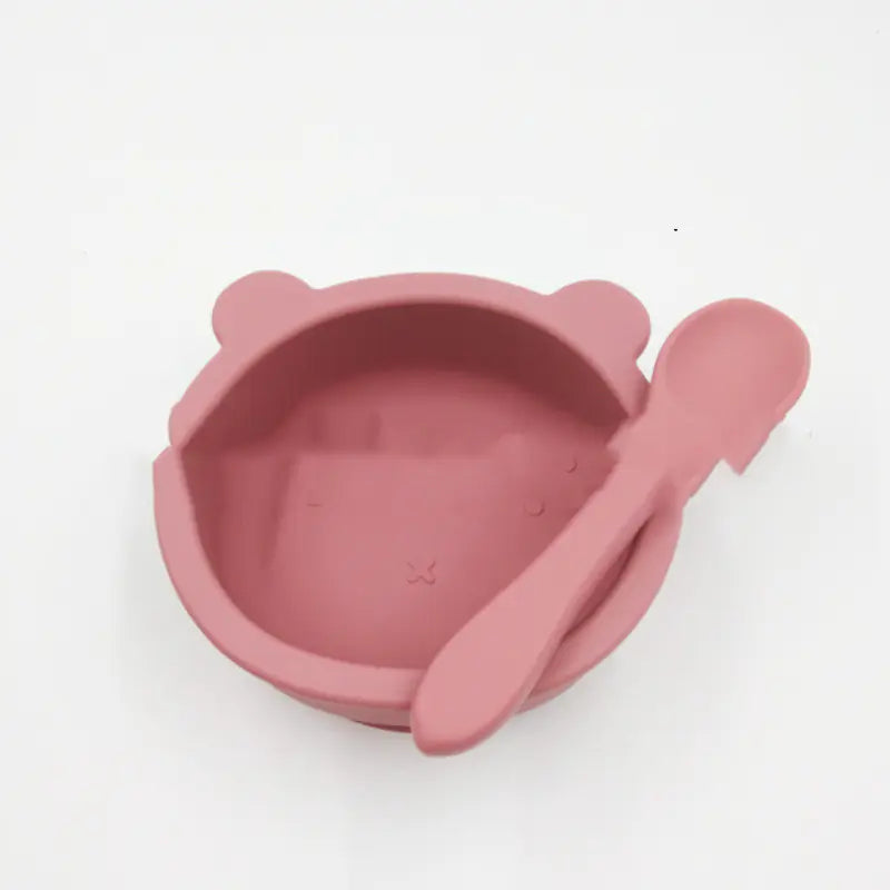 Suction Cup Anti-Fall Bear Silicone Baby Bowl for Kids